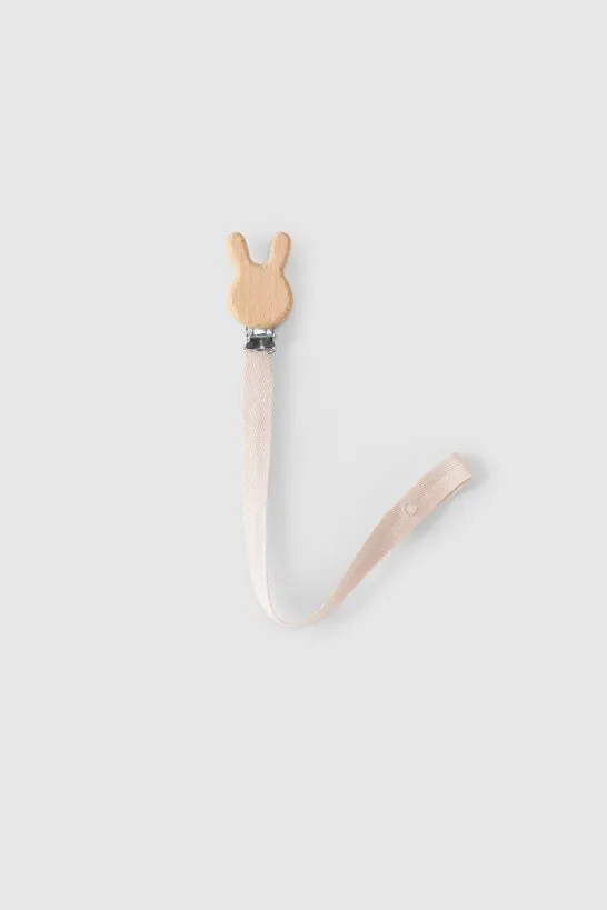 Snug Bunny Pacifier Clip with Gift Bag