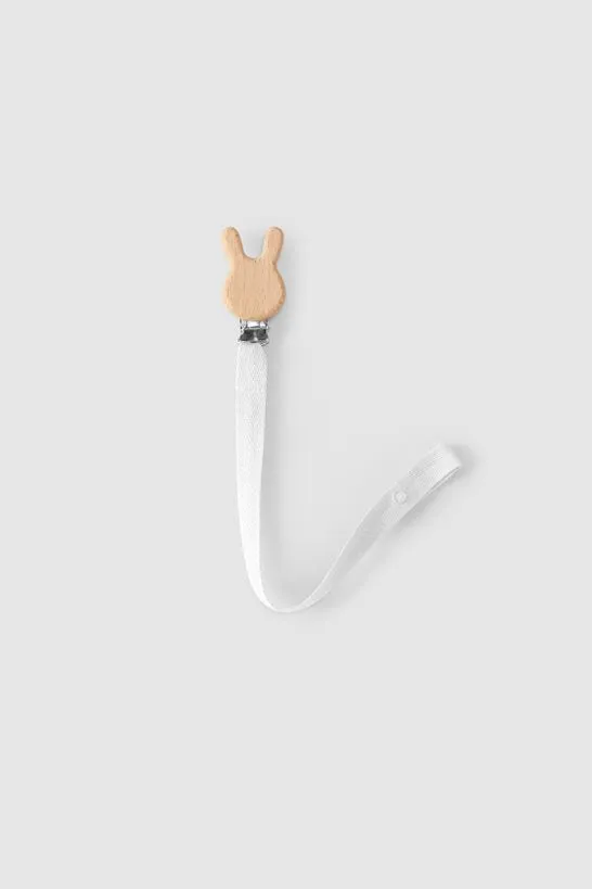 Snug Bunny Pacifier Clip with Gift Bag