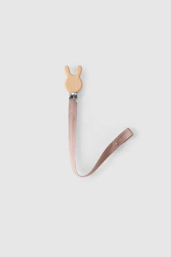Snug Bunny Pacifier Clip with Gift Bag