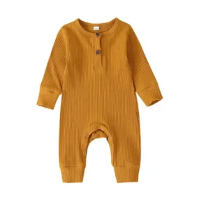 Summer Unisex Newborn Baby Clothes Solid Color Baby Rompers 3-6M 19575419