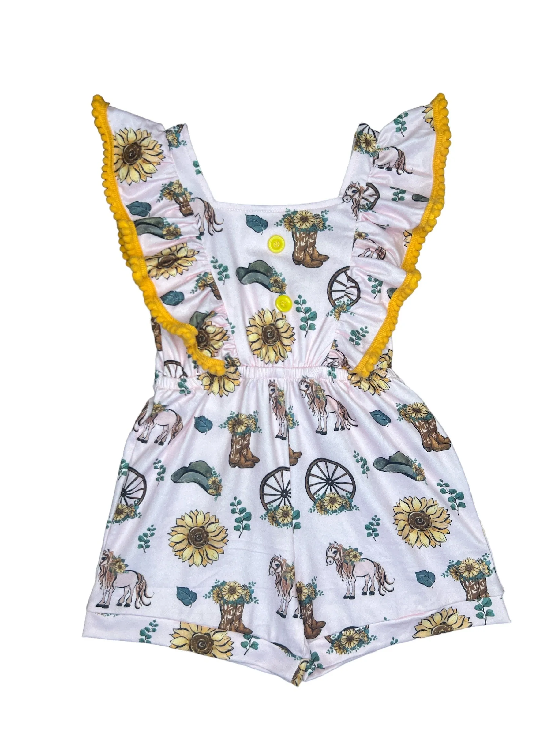 Sunflower Shorts Romper Toddler (2T-5T)