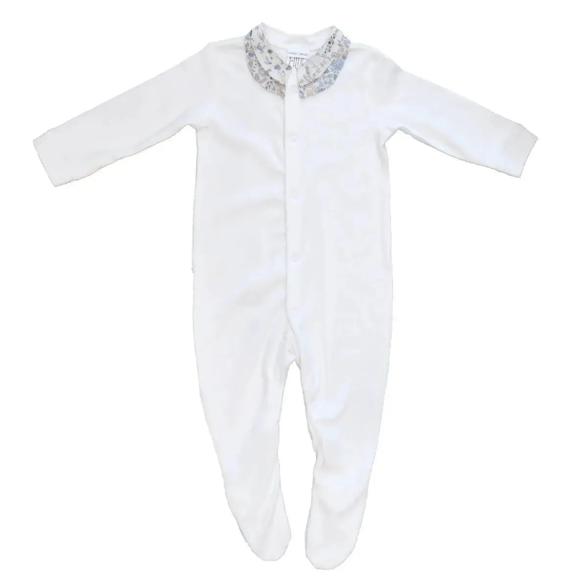 THEO & D'ANJO BLUE Liberty Double Collar Baby-Grow