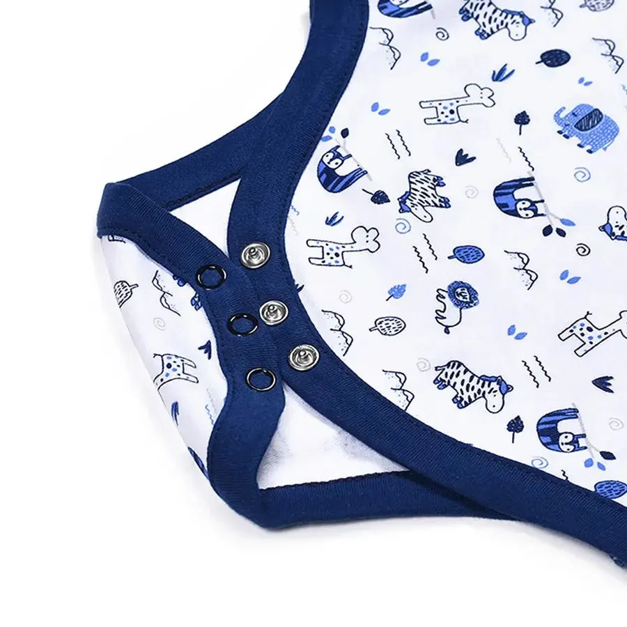Tiny Tog Knitted Baby Boy Romper - Safari