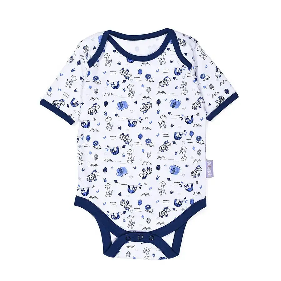 Tiny Tog Knitted Baby Boy Romper - Safari