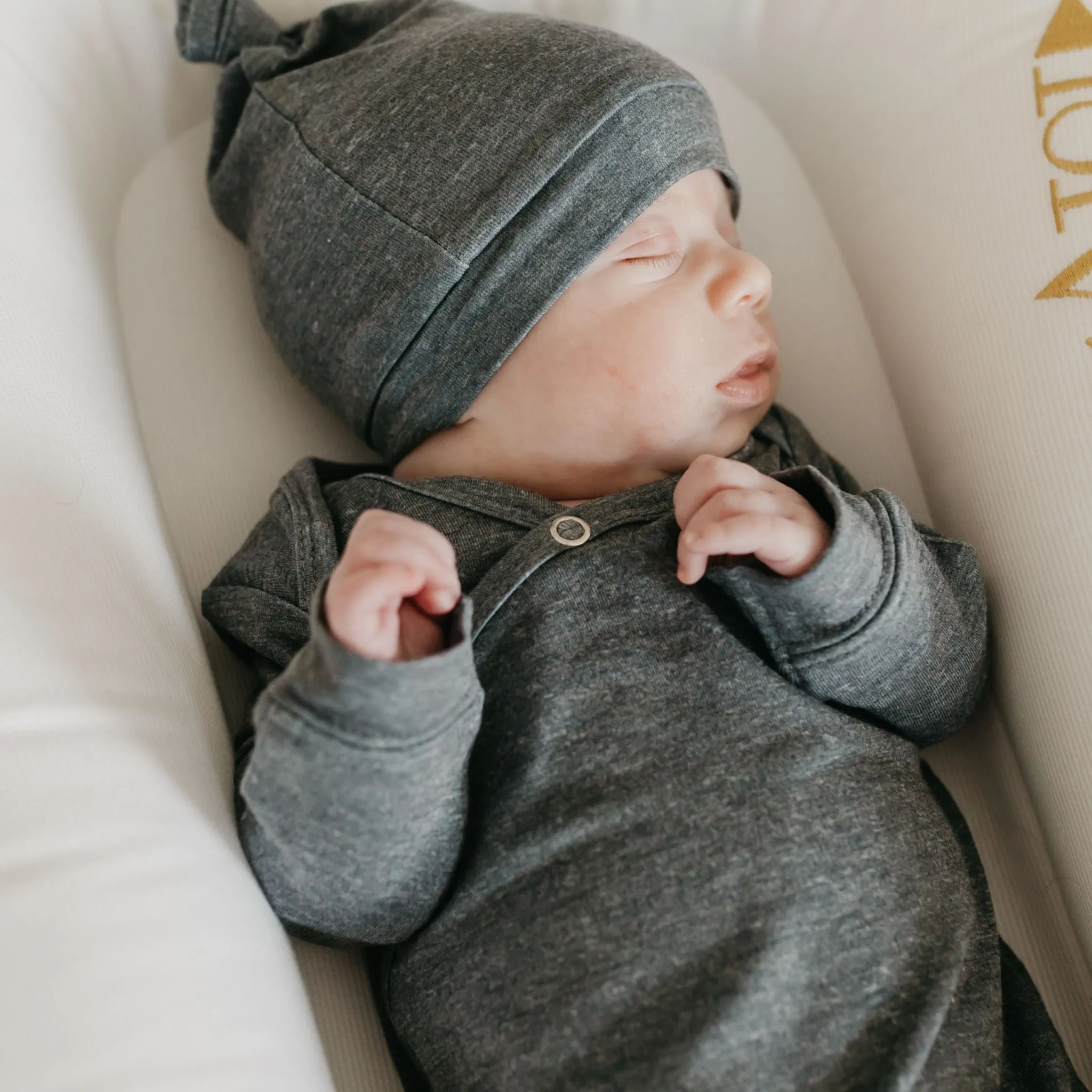 Top Knot Hat - Slate