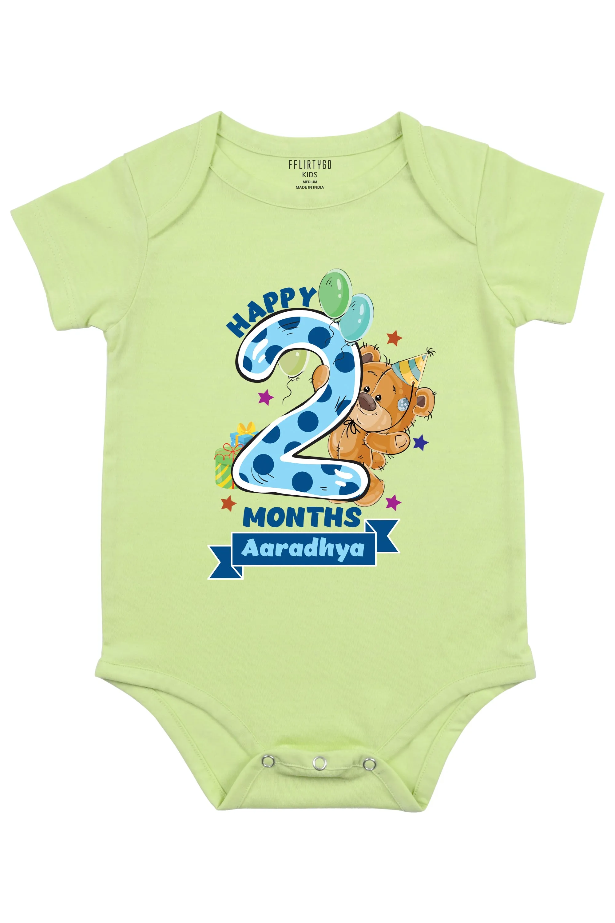 Two Months Milestone Baby Romper | Onesies w/ Custom Name
