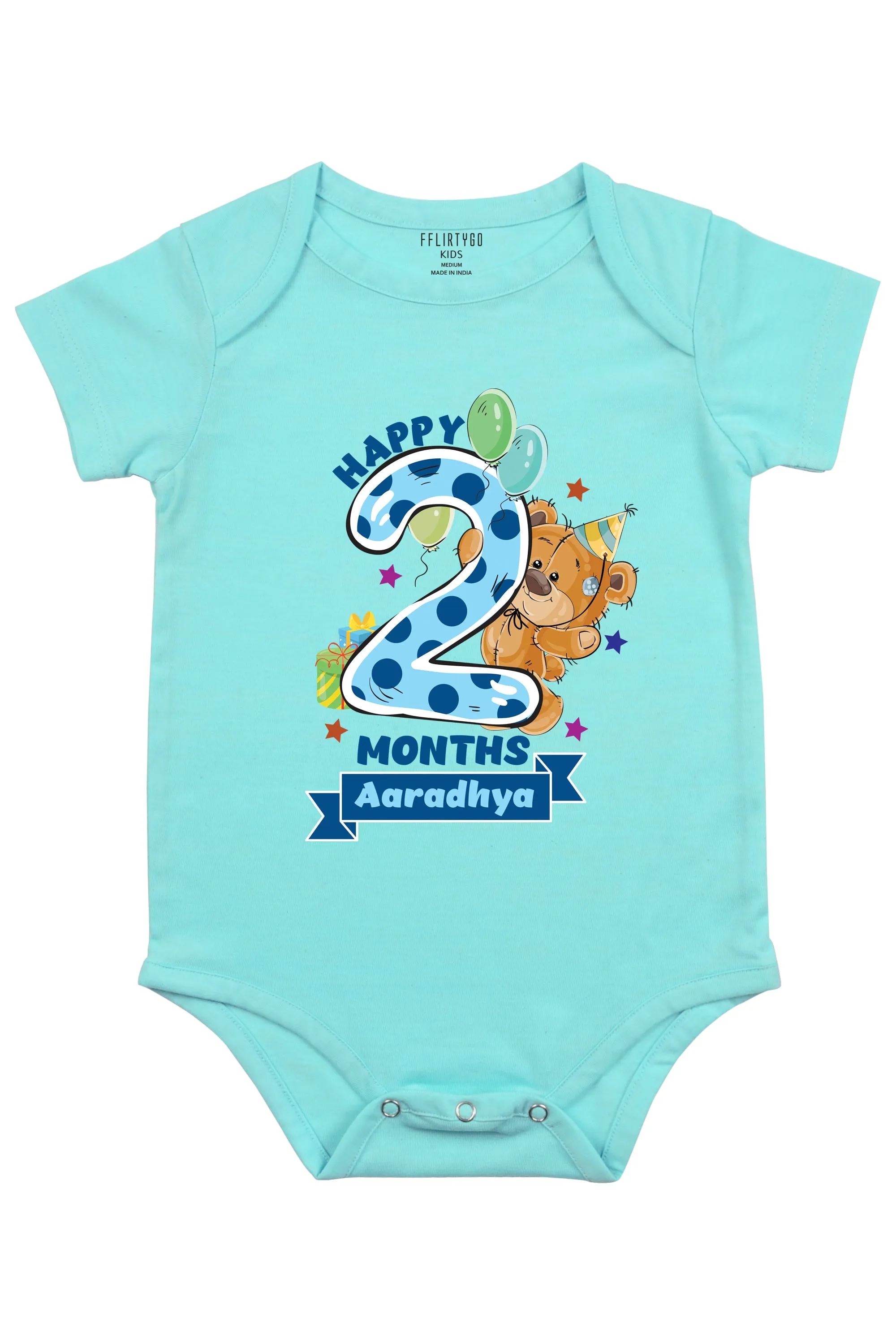 Two Months Milestone Baby Romper | Onesies w/ Custom Name