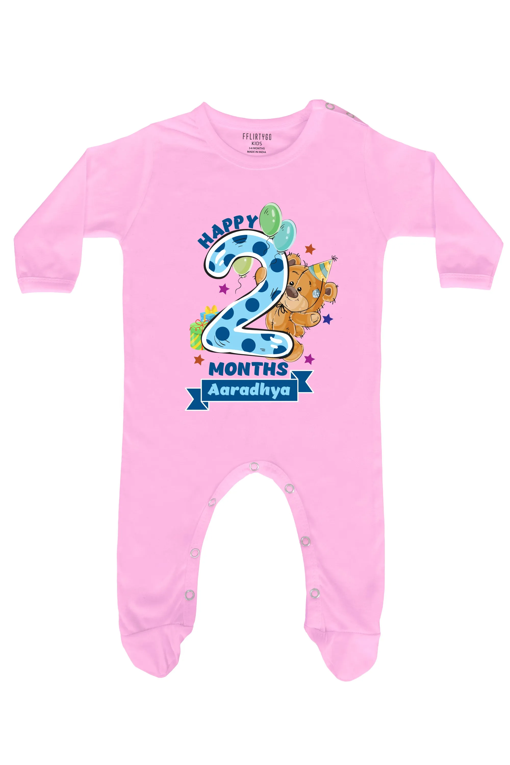 Two Months Milestone Baby Romper | Onesies w/ Custom Name