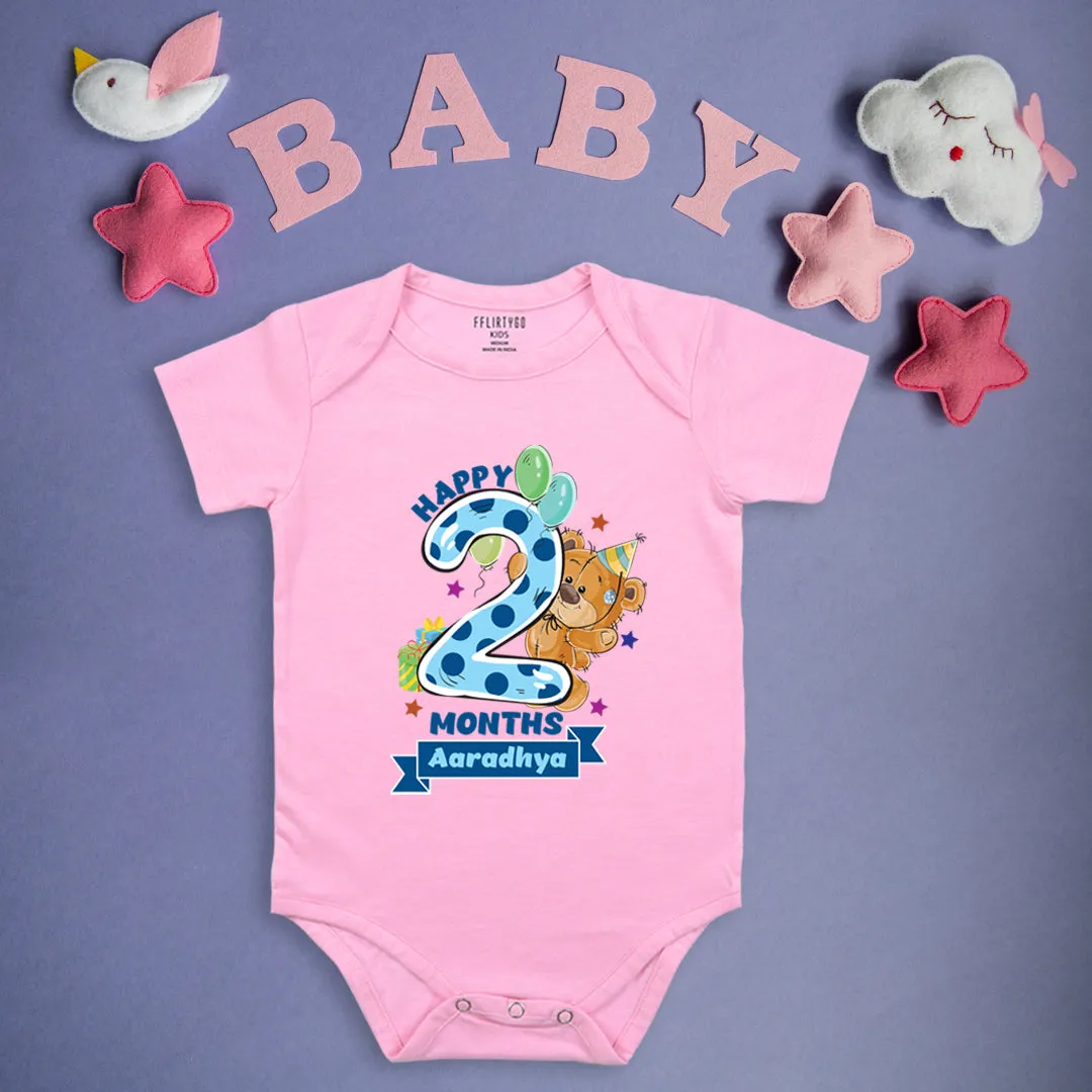 Two Months Milestone Baby Romper | Onesies w/ Custom Name