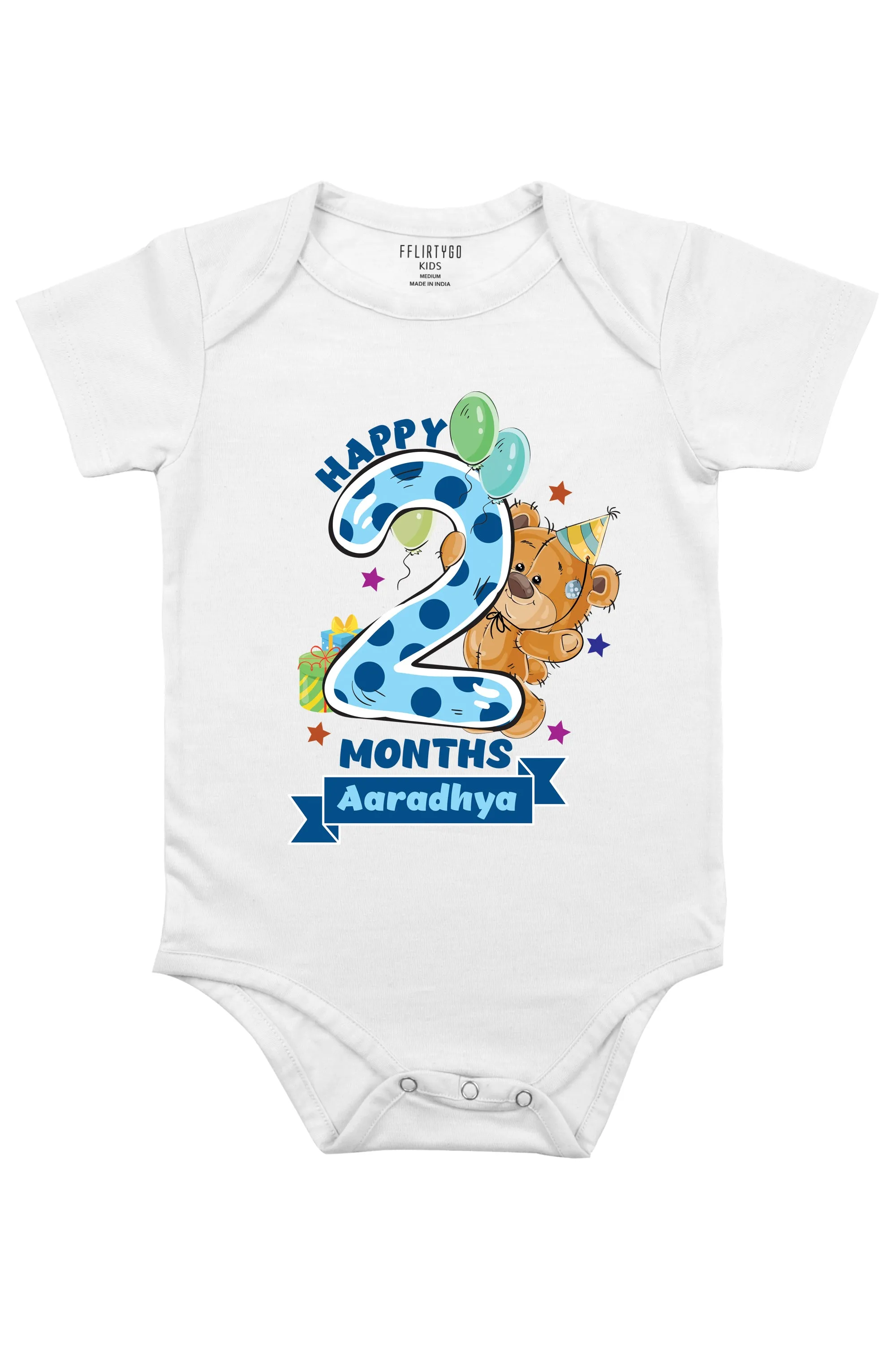Two Months Milestone Baby Romper | Onesies w/ Custom Name