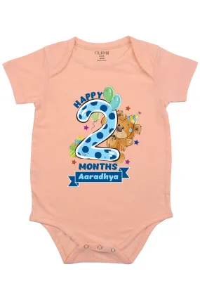 Two Months Milestone Baby Romper | Onesies w/ Custom Name