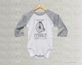 Vintage Bicycle Ad  - Baby Bodysuit Romper