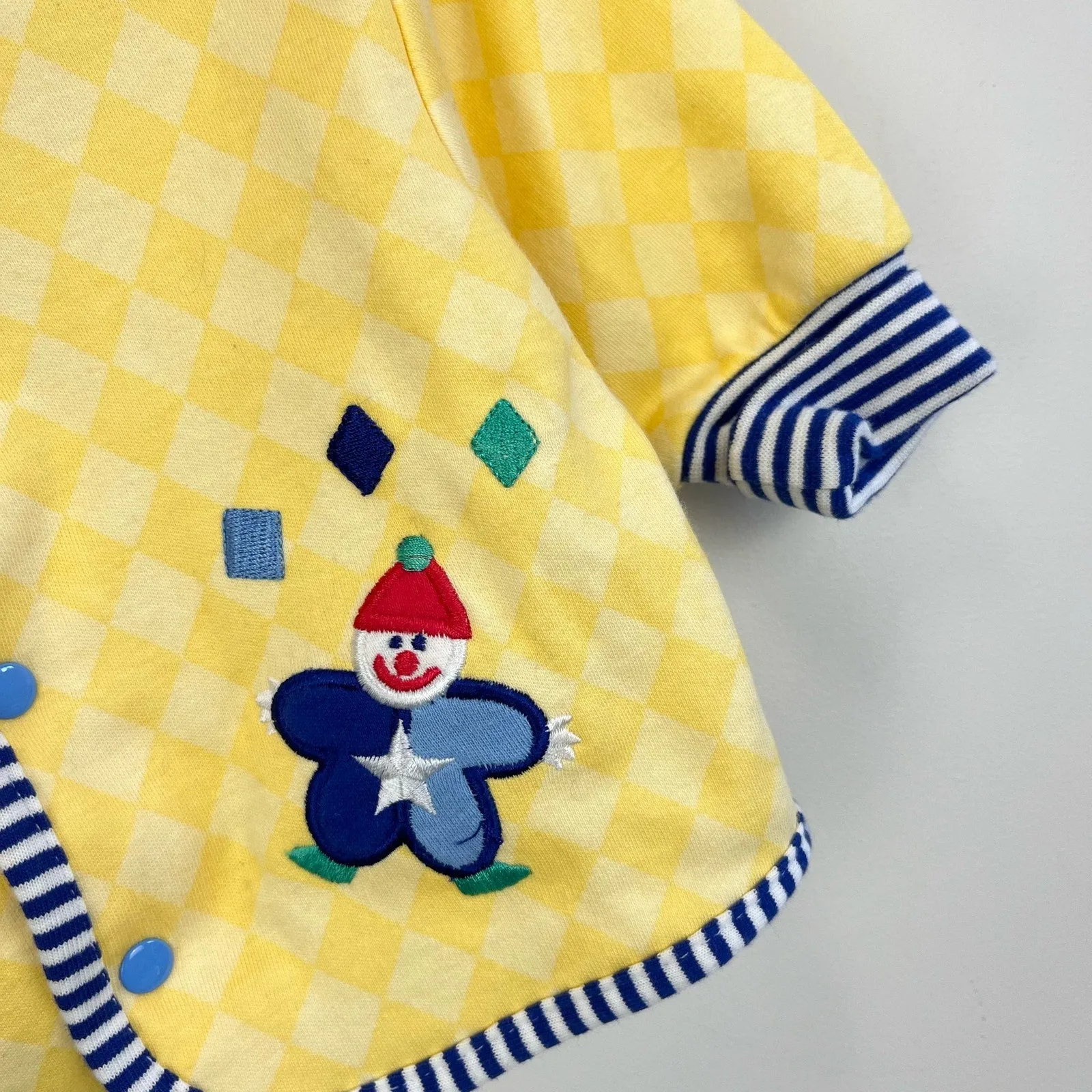 Vintage Gymboree Juggling Clowns Snap Up Jacket Layette/Newborn NWT