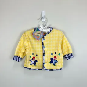 Vintage Gymboree Juggling Clowns Snap Up Jacket Layette/Newborn NWT