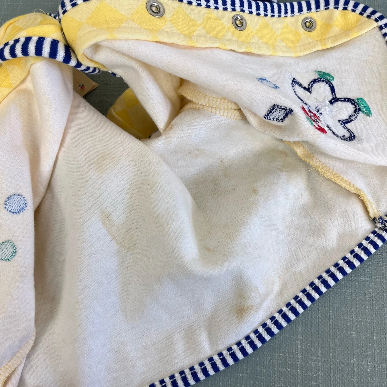 Vintage Gymboree Juggling Clowns Snap Up Jacket Layette/Newborn NWT