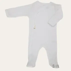 White Ribbed Sleepsuit