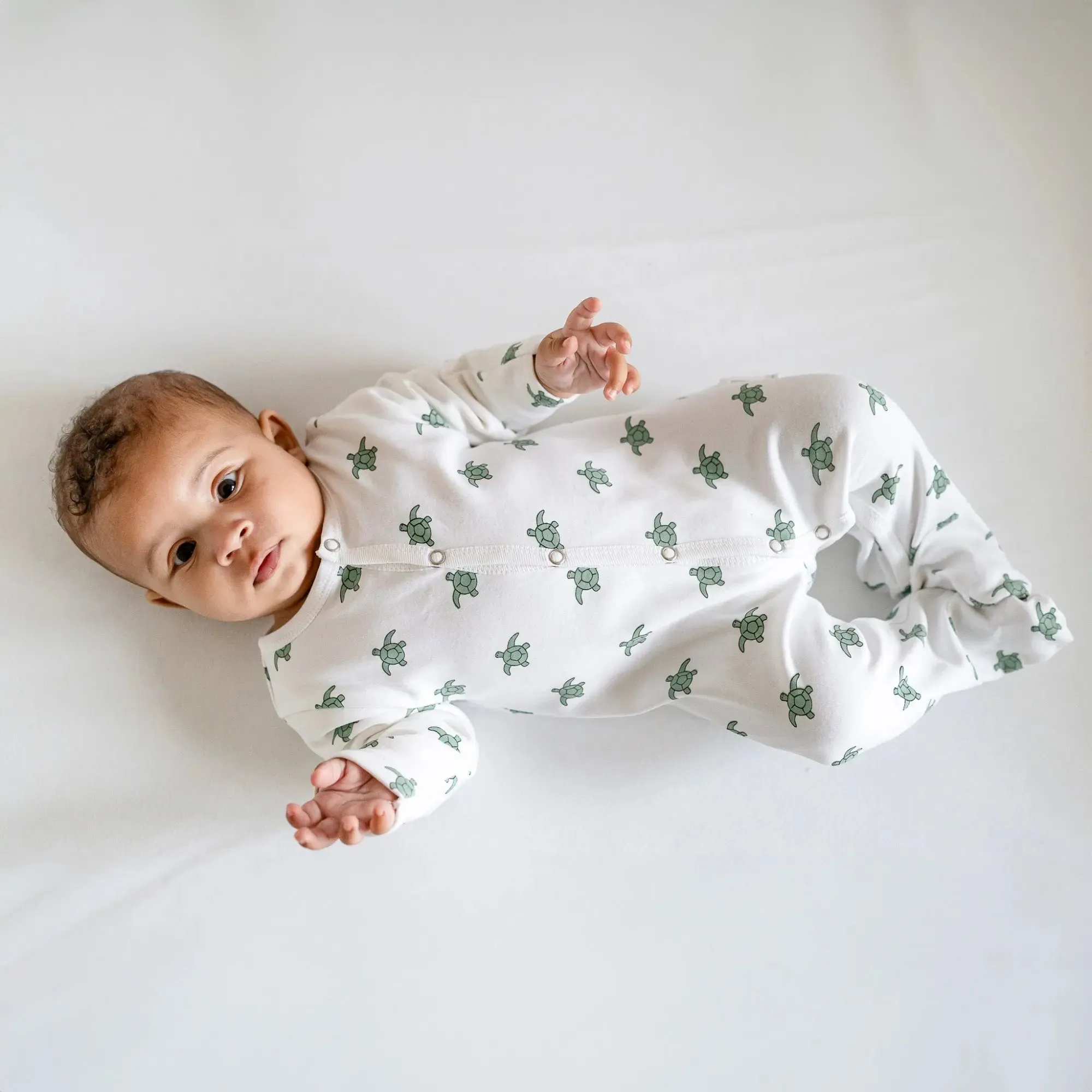 Winter Sleepsuit With Padded Sleeves (2pk) - Turtle