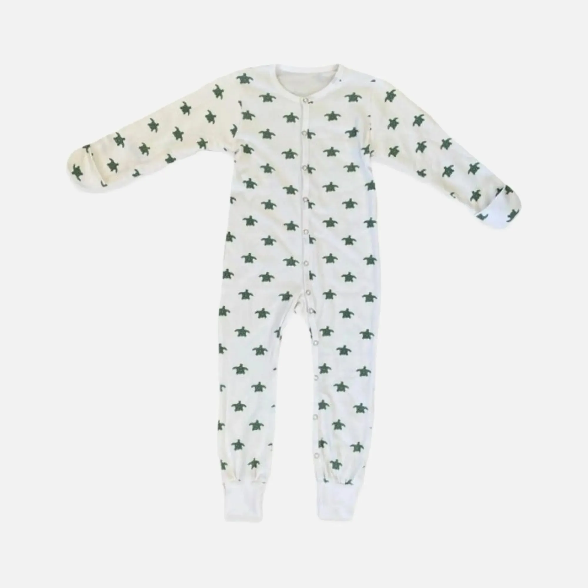 Winter Sleepsuit With Padded Sleeves (2pk) - Turtle